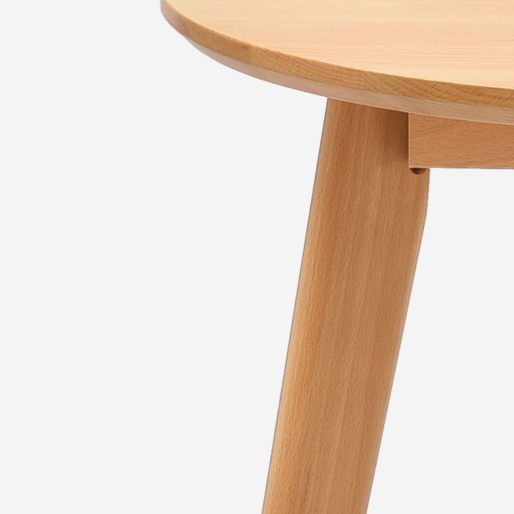 Round Minimalist Dining Table Wood Color Fixed Table with Beech Solid Wood Clearhalo ' dining_table' 'Dining Tables & Seating' 'Dining Tables' 'furn' 'furn_dining_table' 'Furniture' 'furniture_dining_table' 'Kitchen & Dining Furniture' 'kitchen&dining_furn' 'kitchen' 'kitchen_dining_table' 1200x1200_f9f22edd-e16e-479a-bd07-eaa8d8c120c7