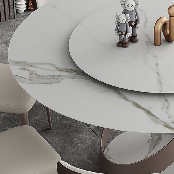Modern Home Sintered Stone Table Round Pedestal Dining Table Clearhalo 'Dining Tables & Seating' 'Dining Tables' 'dining_table' 'furn' 'furn_dining_table' 'Furniture' 'furniture_dining_table' 'Kitchen & Dining Furniture' 1200x1200_f9f249ff-28a2-4116-b965-d6c312d4efba