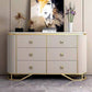 Commode en pierre de coffre de rangement Glam classique de 15,6 pouces de largeur avec 6 tiroirs
