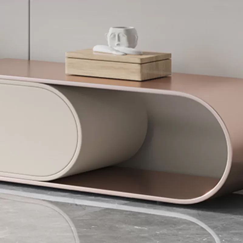 Glam Stone TV Console Media Console Open Storage Console with Drawer for Living Room Clearhalo 'furn' 'furn_tv_stands_entertainment_centers' 'Furniture' 'Living Room Furniture' 'TV Stands & Entertainment Centers' 'TV Stands & Media Storage Furniture' 'tv_stands_entertainment_centers' 1200x1200_f9f39d60-7d56-4efb-8f49-577647dc6df2