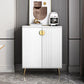Gabinete paralero de la sala de estar de madera Glam Credenza con almacenamiento y cajones