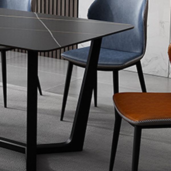 Contemporary 1/5/7 Pieces Dining Set Black Sintered Stone Dining Furniture Clearhalo 'Dining Room Sets' 'Dining Tables & Seating' 'dining_room_set' 'furn' 'furn_dining_room_set' 'Furniture' 'furniture_dining_room_set' 'Kitchen & Dining Furniture' 'kitchen&dining_furn' 'kitchen' 1200x1200_f9f49c3d-a077-4511-ac2e-530ab826934f