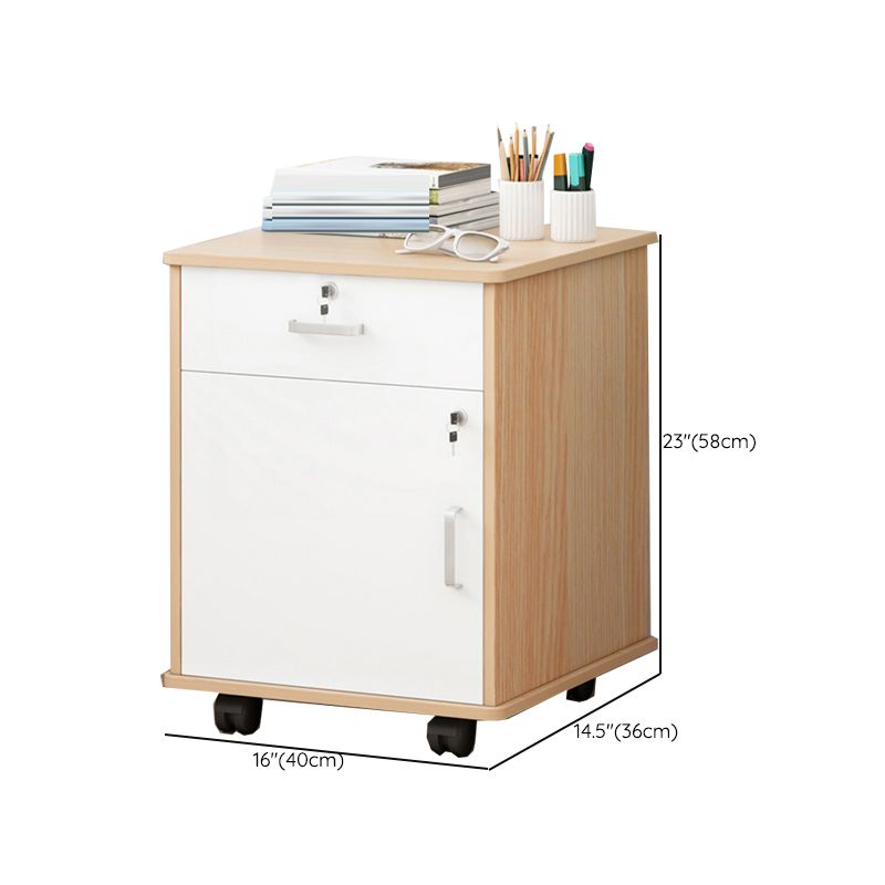 Abbazzini contemporanei File chiave di blocco del telaio in legno solido ufficio piedistallo