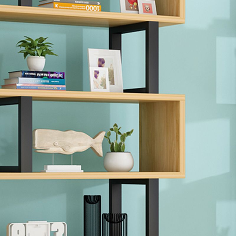 Scandinavian Wood Open Back Shelf Bookcase with Shelves for Home Office Clearhalo 'Bookcases' 'furn' 'furn_bookcases' 'Furniture' 'Office Furniture' 1200x1200_f9f6a05d-e2f3-4f13-b57d-320e50297745
