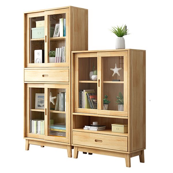 Wooden Modern Bookcase Standard Natural Closed Back Bookshelf with Shelves Clearhalo 'Bookcases' 'furn' 'furn_bookcases' 'Furniture' 'Office Furniture' 1200x1200_f9f813dd-4137-4e41-9945-1d299eacbf03
