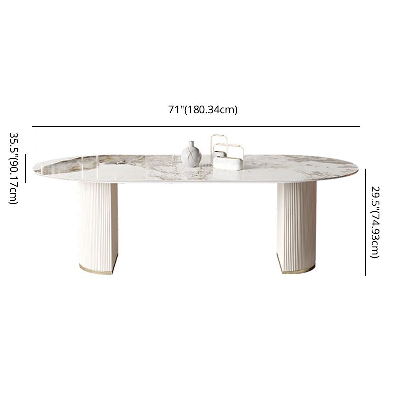 Modern Sintered Stone Dining Room Set with Rectangle Top and White Base Furniture Clearhalo 'Dining Room Sets' 'Dining Tables & Seating' 'dining_room_set' 'furn' 'furn_dining_room_set' 'Furniture' 'furniture_dining_room_set' 'Kitchen & Dining Furniture' 'kitchen&dining_furn' 'kitchen' 1200x1200_f9f99497-b1b9-409e-93cc-9098561ae93b