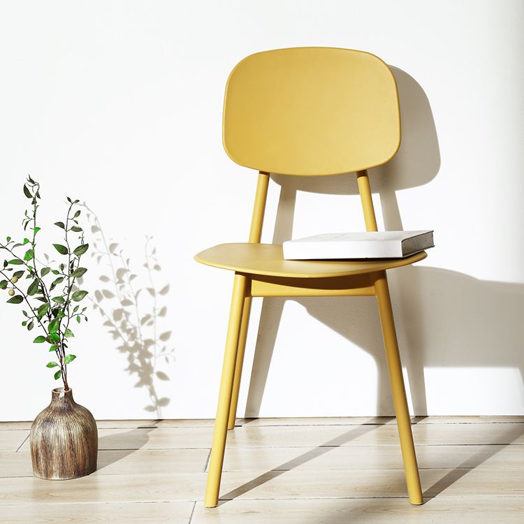 Scandinavian Style Open Back Dining Side Chair Plastic Dining Armless Chair Clearhalo ' kitchen&dining_furn' 'Dining Chairs' 'Dining Tables & Seating' 'dining_chair' 'furn' 'furn_dining_chair' 'Furniture' 'furniture_dining_chair' 'Kitchen & Dining Furniture' 'kitchen' 1200x1200_f9fae4c6-4503-4957-b160-22d1a0068920
