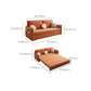 Moderne orange Sitzen Cabrio -Sofa mit Kissen für Wohnung