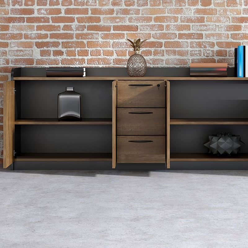 Gabinete de bloqueo de llave de marco de madera de almacenamiento moderno medieval