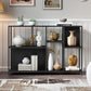 Horizontal Metal Bookcase Modern Open Back Bookshelf with Shelves Clearhalo 'Bookcases' 'furn' 'furn_bookcases' 'Furniture' 'Office Furniture' 1200x1200_f9fc693d-6359-4e50-a40d-94f7d75dd730