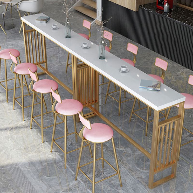 Mesa estilo barra con altura de barra, mesa con base metálica para sala de estar