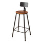Industrial Rectangle Pine Wood Bar Table Set 1/7 Pieces Counter Table with High Stools
