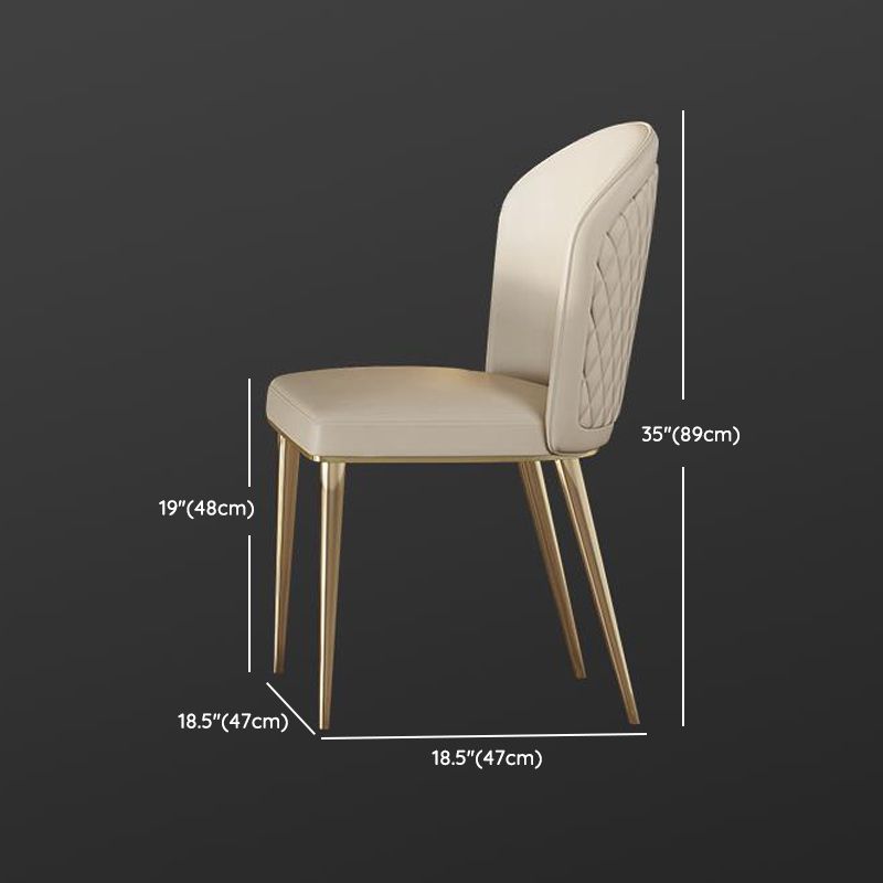 Glam Dinette Set with Faux Leather Chairs 1/2/5/6/7 Pieces Glossy White Dining Table Set