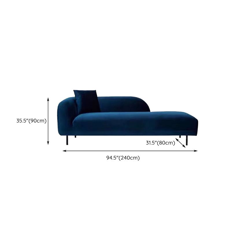 Modern Tufted Upholstered Chaise Lounge Couch Velvet Chaise Lounge Clearhalo 'Chairs & Seating' 'Chaise Lounge' 'chaise_lounge' 'furn' 'furn_chaise_lounge' 'Furniture' 'Living Room Furniture' 1200x1200_f9ff32ad-415f-46e9-afb7-2646e1afa594