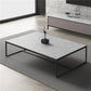 Trestle 1 Single Coffee Table Rectangular Slate Top Coffee Table in Gray