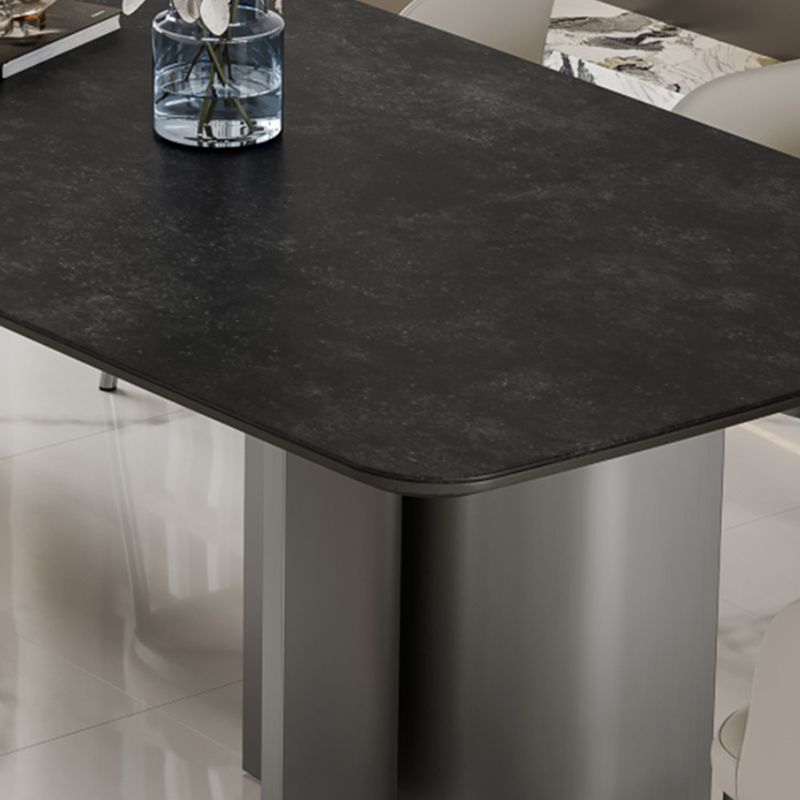 Glam Black Dining Table Set 1/4/5/7 Pcs Dinette Set with Leather Chairs