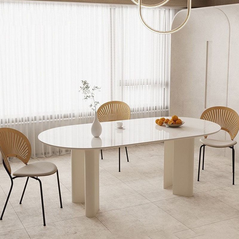 Modern Stone Dining Table with 4 Legs Dining Table for Dining Room Clearhalo 'Dining Tables & Seating' 'Dining Tables' 'dining_table' 'furn' 'furn_dining_table' 'Furniture' 'Kitchen & Dining Furniture' 1200x1200_fa01c4cd-1c22-4aa6-9a91-b7a420446c16