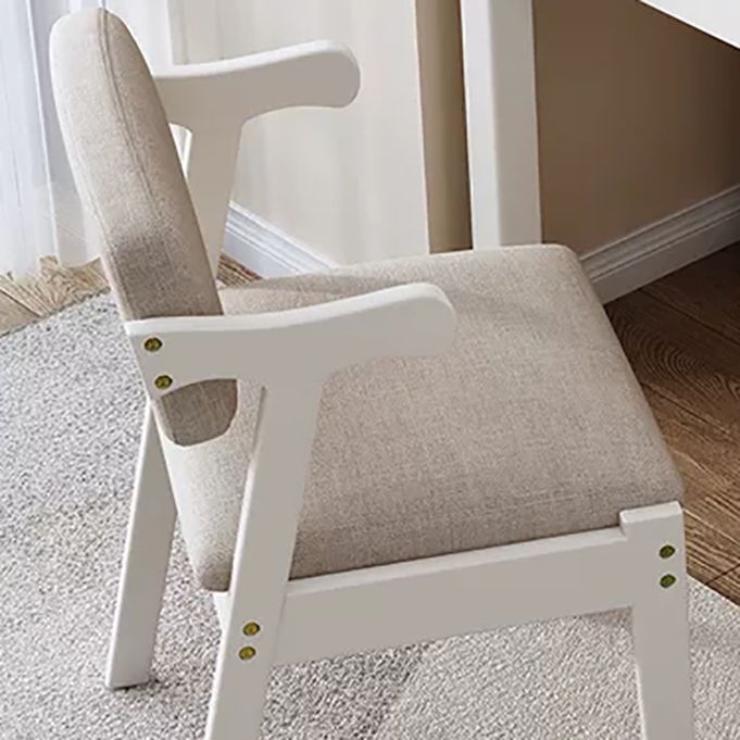 Eigentijdse bureaustoel Solid Wood Arm stoel met gestoffeerd