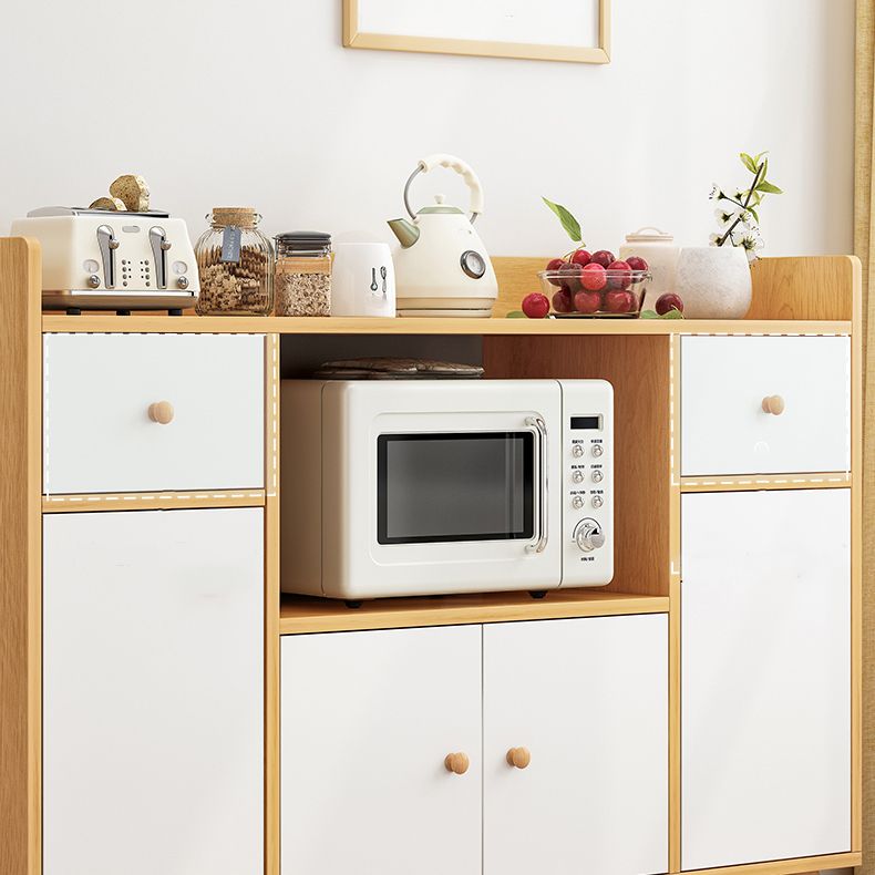 Modern 33" Height Cupboard Artificial Wood Frame Kitchen Sideboard for Dining Room Clearhalo 'buffet_sideboard' 'Buffets & Sideboards' 'furn' 'furn_buffet_sideboard' 'Furniture' 'Kitchen & Dining Furniture' 1200x1200_fa03eb19-3b64-405d-8fcc-263934d5e487