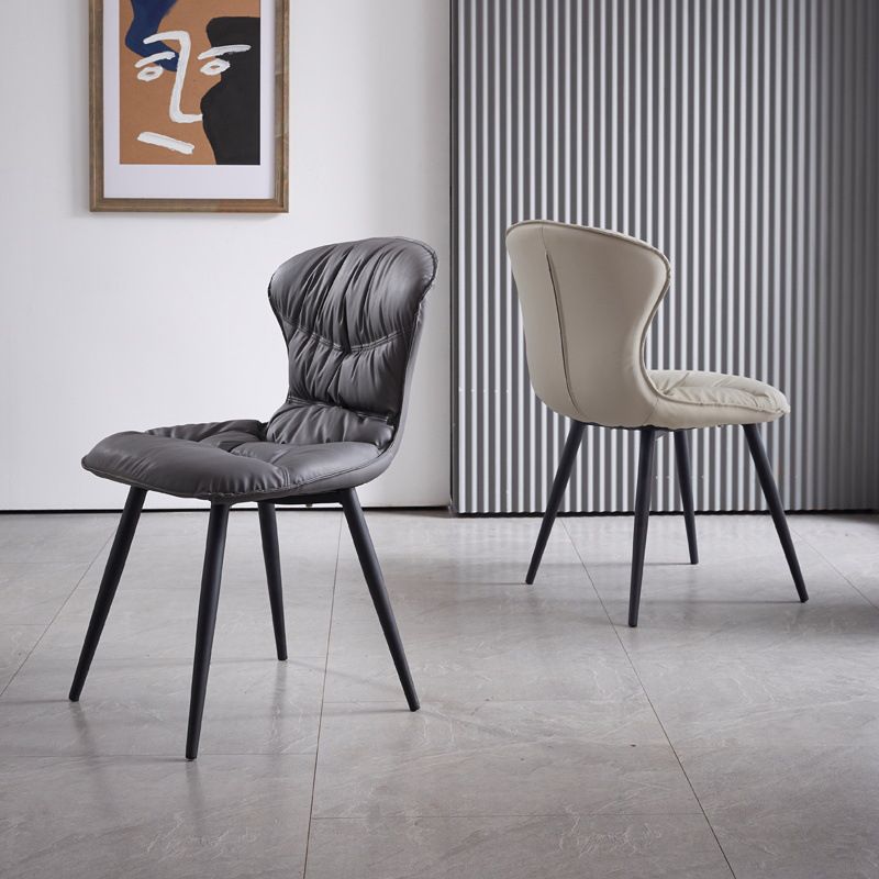 Contemporary Style Dining Chair Kitchen Armless Chair with Metal Legs Clearhalo 'Dining Chairs' 'Dining Tables & Seating' 'dining_chair' 'furn' 'furn_dining_chair' 'Furniture' 'furniture_dining_chair' 'Kitchen & Dining Furniture' 1200x1200_fa04bc6f-bcf0-40d8-876e-4af242dcc92a