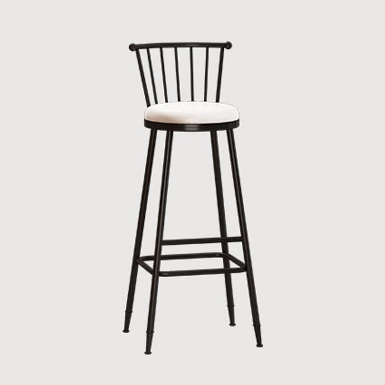 Leather Matte Finish Bristol Stool Low Back Footrest Barstool Clearhalo 'Bar Furniture' 'Bar Stools' 'bar_stools' 'furn' 'furn_bar_stools' 'Furniture' 'furniture_bar_stools' 'Kitchen & Dining Furniture' 1200x1200_fa059b73-13ad-4bd5-bca5-43d166eabcce