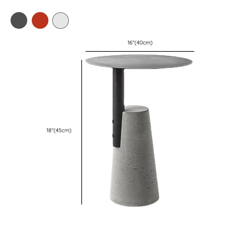 Concrete Side Table Modern Pedestal Round End Table for Living Room Clearhalo 'Coffee & Accent Tables' 'End & Side Tables' 'end_side_tables' 'furn' 'furn_end_side_tables' 'Furniture' 'Living Room Furniture' 1200x1200_fa0608e1-56a5-4cde-a901-5ce1ee6b6e3d