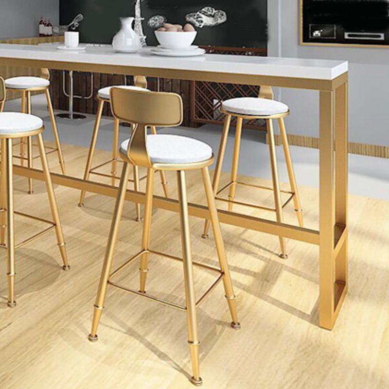 Mesa de comedor Glam Pub con tapa de madera maciza para sala de estar