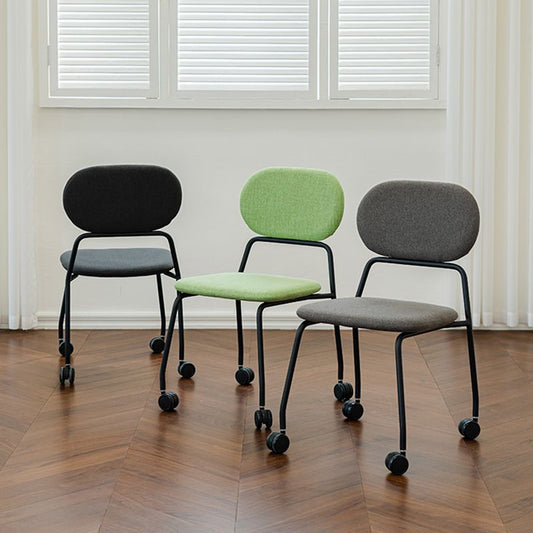 Silla de escritorio sin brazo moderno sin angustia silla de oficina ergonómica con ruedas