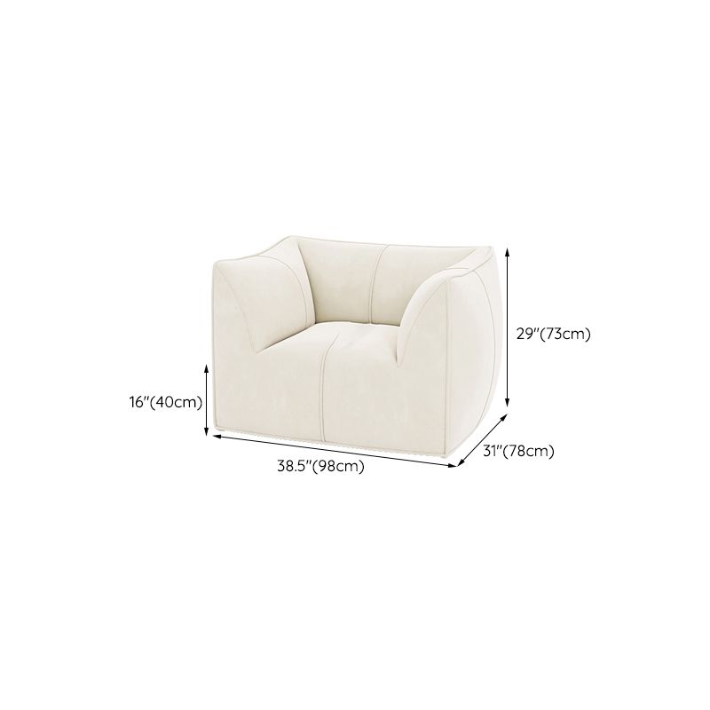 Contemporary White Cushions Flared Arm Fabric Living Room Seating Clearhalo 'furn' 'furn_sofas' 'Furniture' 'Living Room Furniture' 'Sofa' 'sofas' 1200x1200_fa0a68be-17f7-46ab-88f8-8a1eaaac1a6f