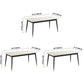 Modern Style Sintered Stone Dining Table White Rectangle Table with Metal Base for Home Use Clearhalo ' dining_table' 'Dining Tables & Seating' 'Dining Tables' 'furn' 'furn_dining_table' 'Furniture' 'furniture_dining_table' 'Kitchen & Dining Furniture' 'kitchen&dining_furn' 'kitchen' 'kitchen_dining_table' 1200x1200_fa0b3576-58fe-4342-8dc1-df6cf36d51d5