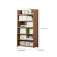 Contemporary Closed Back Bookcase Standard Engineered Wood Bookshelf