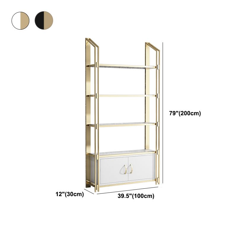 11.81"W Bookcase Open Back Glam Style Bookshelf for Study Room Home Office Clearhalo 'Bookcases' 'furn' 'furn_bookcases' 'Furniture' 'furniture_bookcases' 'kitchen' 'kitchen_bookcases' 'Living Room Furniture' 'Office Furniture' 1200x1200_fa0cd422-8f0b-4ef6-a759-8420e66809d6