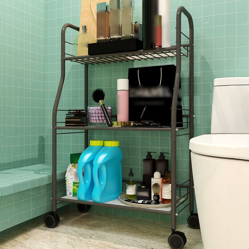 Industrial Style Steel Bookshelf Open Shelf Bookcase with Caster Wheels Clearhalo 'Bookcases' 'furn' 'furn_bookcases' 'Furniture' 'furniture_bookcases' 'kitchen' 'kitchen_bookcases' 'Living Room Furniture' 'Office Furniture' 1200x1200_fa0d2800-0bb1-4036-8630-2f3d7570edcd