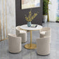 White Faux Marble Dining Table Traditional Luxury Round Table for Home Clearhalo 'Dining Tables & Seating' 'Dining Tables' 'dining_table' 'furn' 'furn_dining_table' 'Furniture' 'Kitchen & Dining Furniture' 1200x1200_fa0d65dc-36fb-4cfd-aea8-2b329f322f29