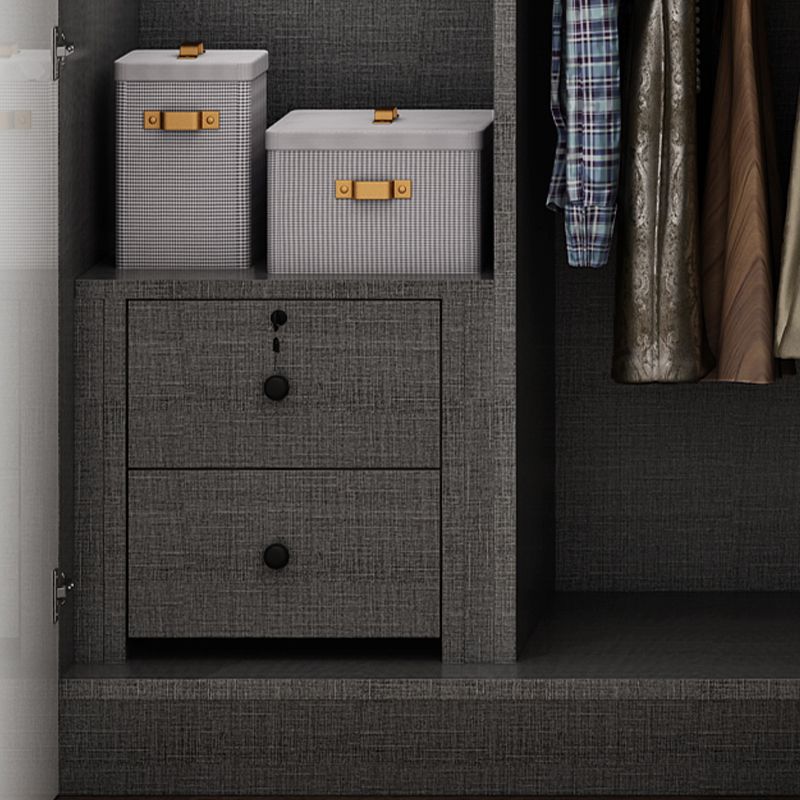 High Gloss White Modern Wardrobe Engineered Wood Storage Cabinet for Home Clearhalo 'Armoires & Wardrobes' 'armoires_wardrobes' 'Bedroom Furniture' 'furn' 'furn_armoires_wardrobes' 'Furniture' 1200x1200_fa0e4a1e-5979-40e4-b6c2-bf2ebb6f7e11