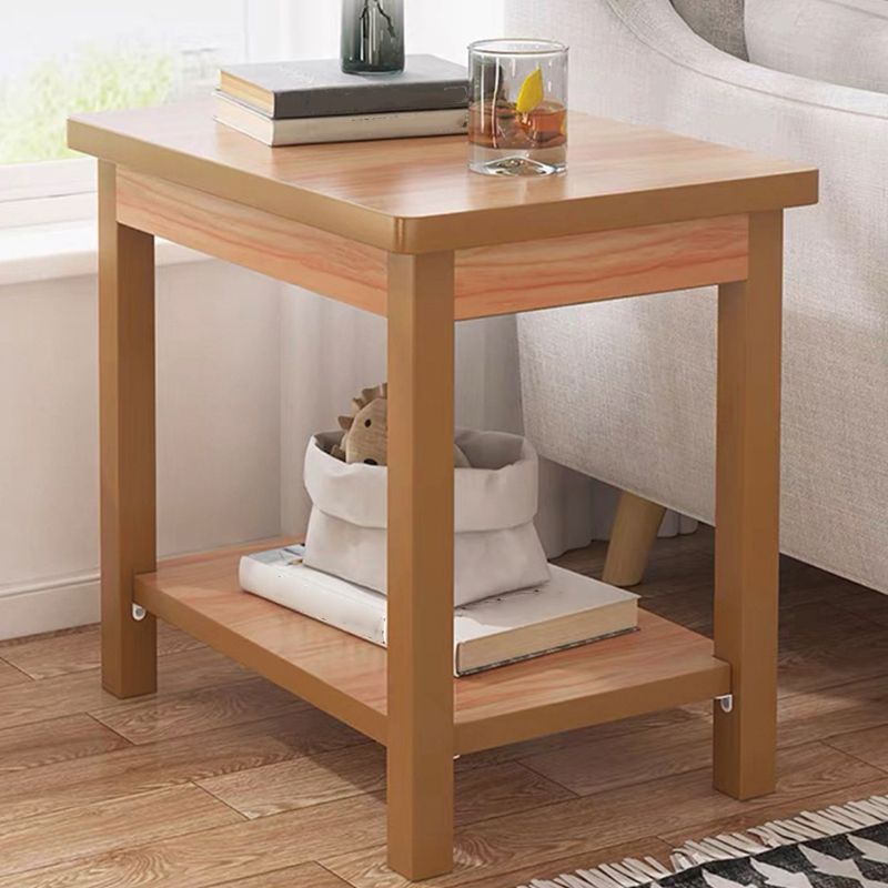 Tavolino da cocktail in stile moderno in legno artificiale nero/legno tavolino quadrato