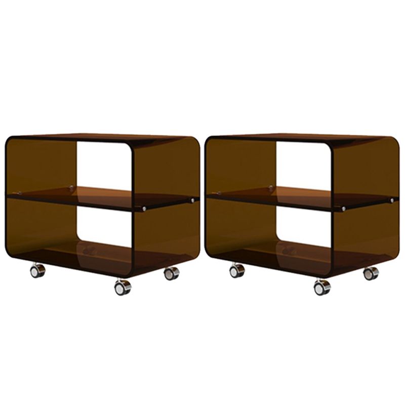 Modern Acrylic Bed Nightstand Open Storage Accent Table Nightstand Clearhalo 'Bedroom Furniture' 'furn' 'furn_night_stand' 'Furniture' 'night_stand' 'Nightstands' 1200x1200_fa11a3e6-ad21-477c-889a-d84b7cb1b76e