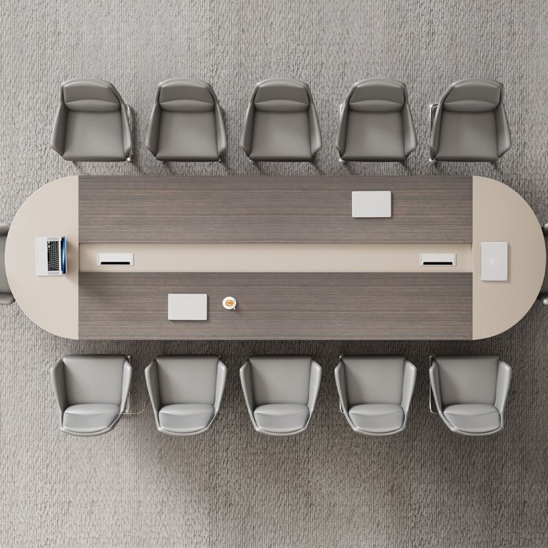 Contemporary Executive Desk Office Oval Executive Desk with Hutch Clearhalo 'furn' 'furn_office_desk' 'Furniture' 'Office Desks' 'Office Furniture' 'office_desk' 1200x1200_fa122990-2b91-4925-ba6f-0d8aa4a6d9e3