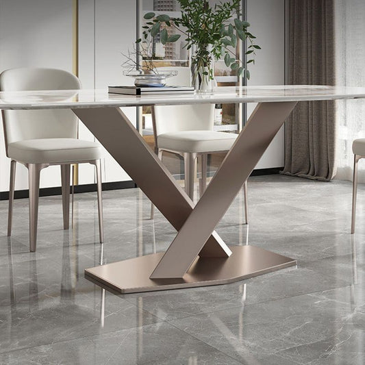 Set da tavolo da pranzo in pietra sinterizzato in stile moderno 1/4/5/7 pezzi set da pranzo