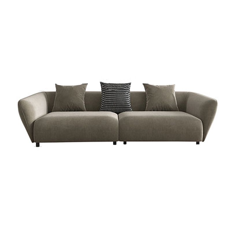 Dark Gray Flared Arm Sectional Contemporary Tight Back Curved Sofa for Living Room Clearhalo 'furn' 'furn_sectionals' 'Furniture' 'furniture_sectionals' 'Living Room Furniture' 'Sectionals' 1200x1200_fa137479-5f68-4d6f-bb18-ed4c2f19d84f