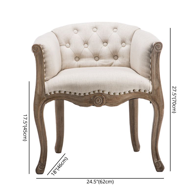 Upholstered Dining Arm Chair Tufted Dining Armchairs with Rubberwood Legs Clearhalo ' kitchen&dining_furn' 'Dining Chairs' 'Dining Tables & Seating' 'dining_chair' 'furn' 'furn_dining_chair' 'Furniture' 'furniture_dining_chair' 'Kitchen & Dining Furniture' 'kitchen' 1200x1200_fa1384ea-ebdb-407b-93be-087e62f4ad6f
