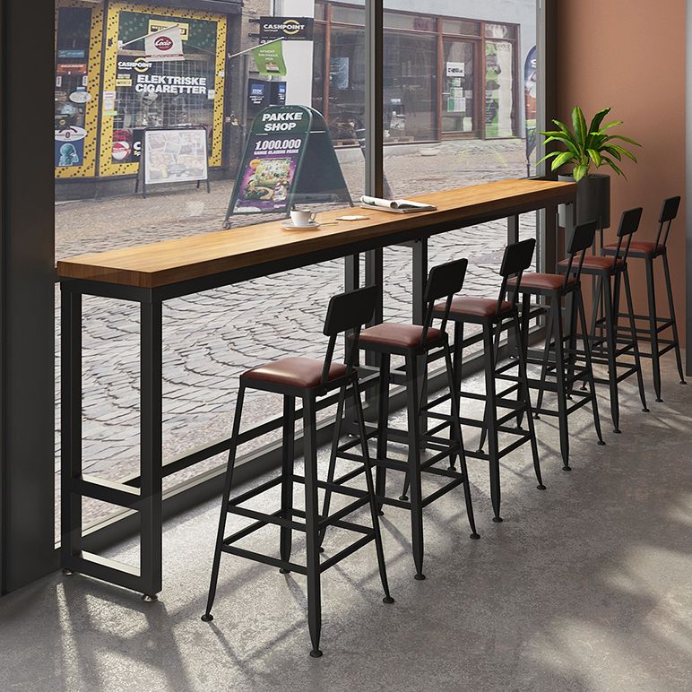 Industrial Black Base Counter Stool Iron Footrest Counter & Bar Stool