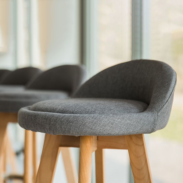 Modern Backrest Rotatable Counter Stool Wood Household Bar Wood with Cushion Clearhalo 'Bar Furniture' 'Bar Stools' 'bar_stools' 'furn' 'furn_bar_stools' 'furniture_bar_stools' 'Kitchen & Dining Furniture' 'kitchen&dining_furn' 'kitchen' 'kitchen_furn' Furniture' 1200x1200_fa13f373-ca3a-4639-89aa-cf40886e1cde