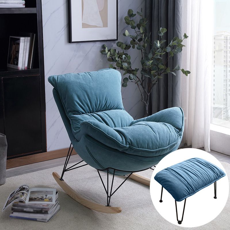 Ergonomic with Ottoman Rocker Chair with Padded Seat Rocking Chair Spindle