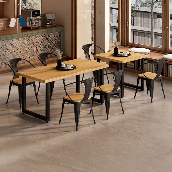 工業用のソリッドウッドダイニングテーブルセット1/5ピースキッチン用ダイニングセット
