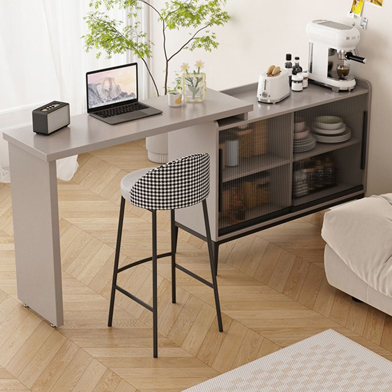 Table de tabouret de bar rectangulaire en bois Modem & Contemporary pour le salon