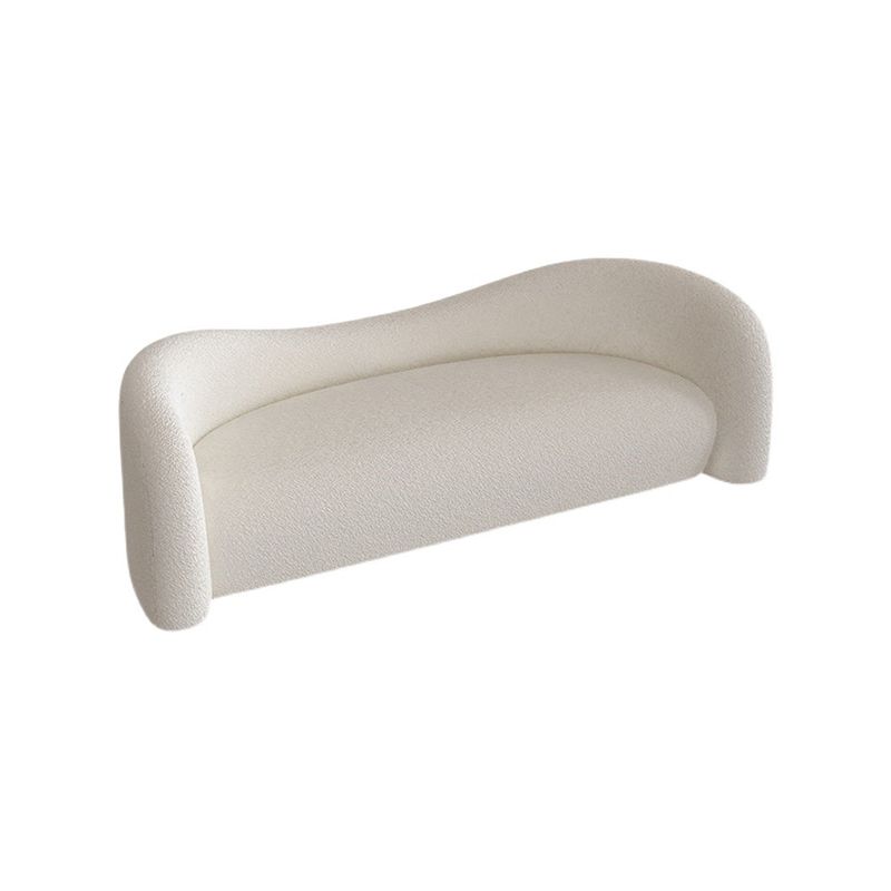 Sofá de brazo inclinado para el brazo curvo contemporáneo de lana para la sala de estar
