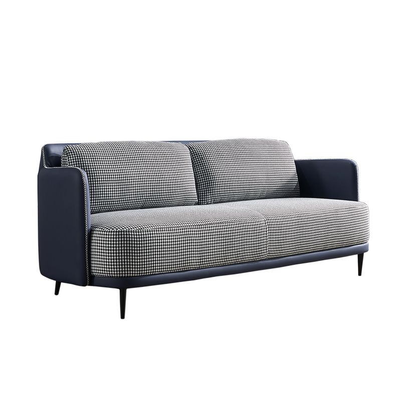 Modern Cotton Square Arm Sofa 29.9 "W with Bolster Pillows for Living Room Clearhalo 'furn' 'furn_sofas' 'Furniture' 'furniture_sofas' 'kitchen' 'kitchen_sofas' 'Living Room Furniture' 'Sofa' 'sofas' 1200x1200_fa18ea4c-cdc8-43fc-83b7-549ea854d6b8