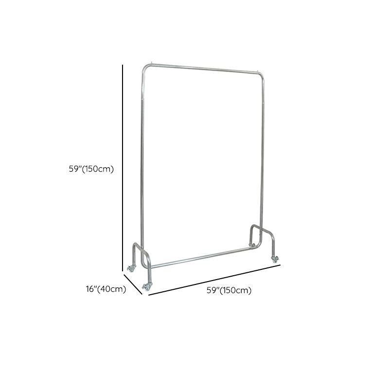 Colgilla de abrigo metálico de estante de estilo industrial con rueda universal