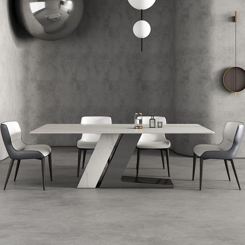 Designer Style 1/4/5/7 Pieces Dinette Set Sintered Stone Dining Room Set Clearhalo 'Dining Room Sets' 'Dining Tables & Seating' 'dining_room_set' 'furn' 'furn_dining_room_set' 'Furniture' 'furniture_dining_room_set' 'Kitchen & Dining Furniture' 1200x1200_fa19bae5-9952-4ddf-a587-82352a58a118